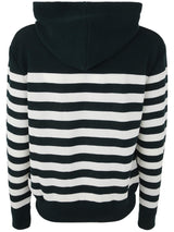 Balmain Pb Stripe Wool Hooded Sweater - Men - Piano Luigi