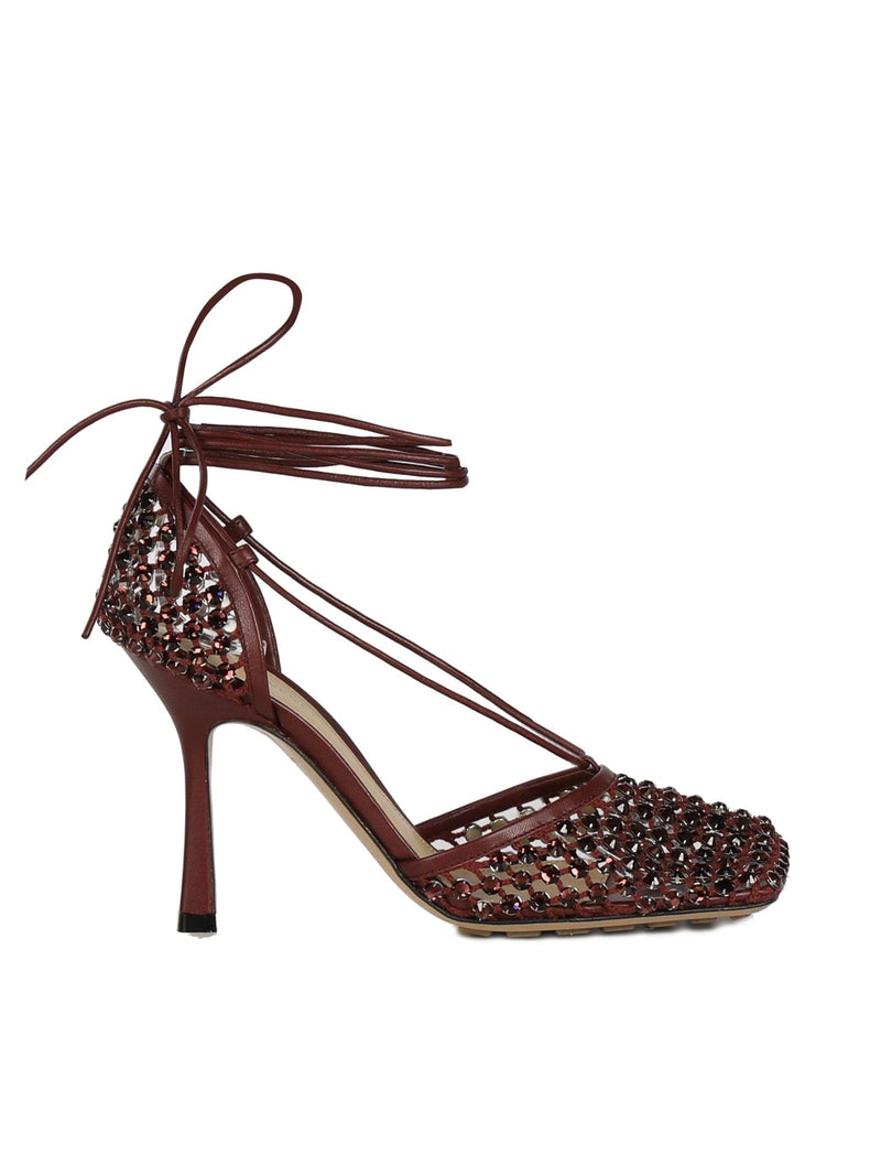 Bottega Veneta Sparkle Stretch Lace-up Sandals - Women - Piano Luigi