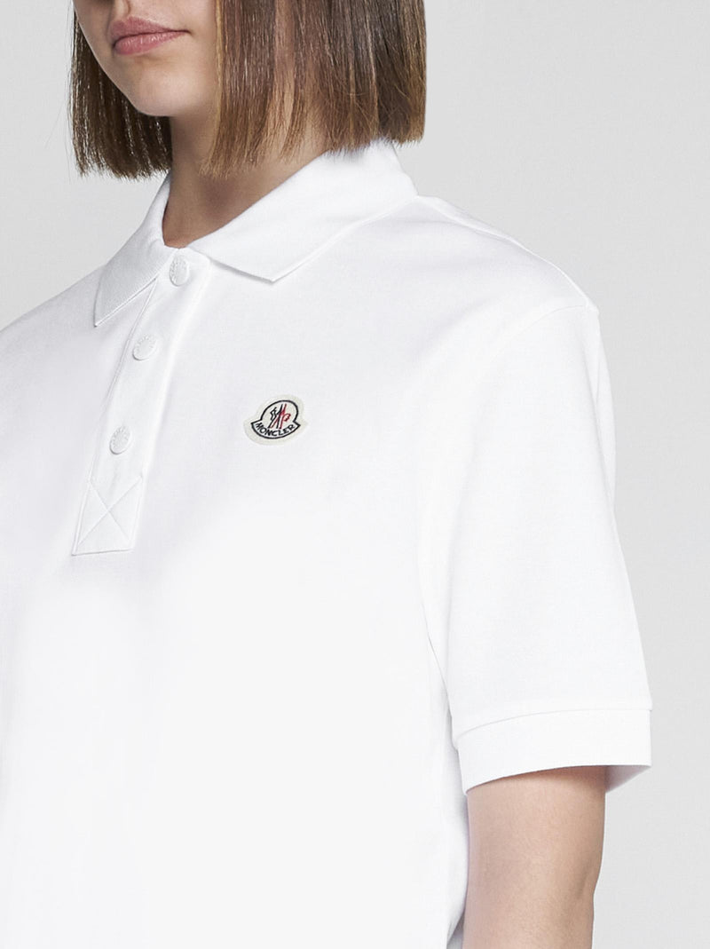 Moncler Logo-patch Cotton Polo Shirt - Women - Piano Luigi