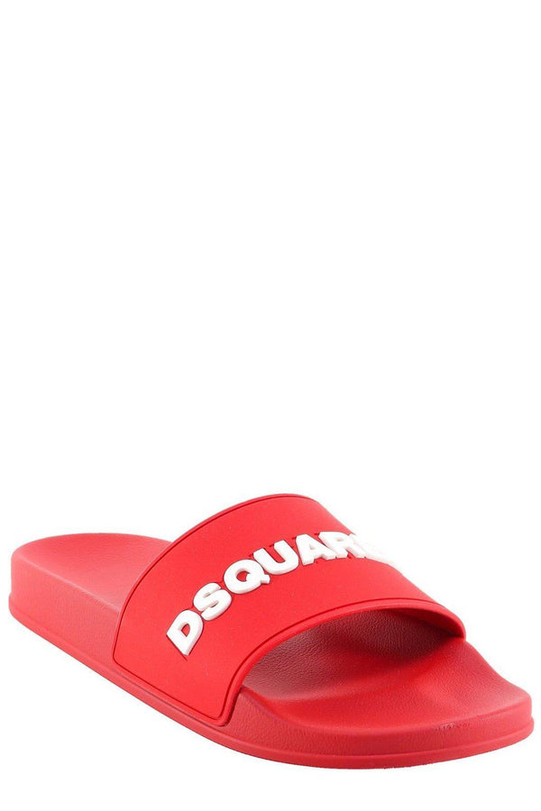 Dsquared2 Logo Red White Slide - Men - Piano Luigi