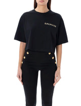 Balmain Cropped Tee - Women - Piano Luigi