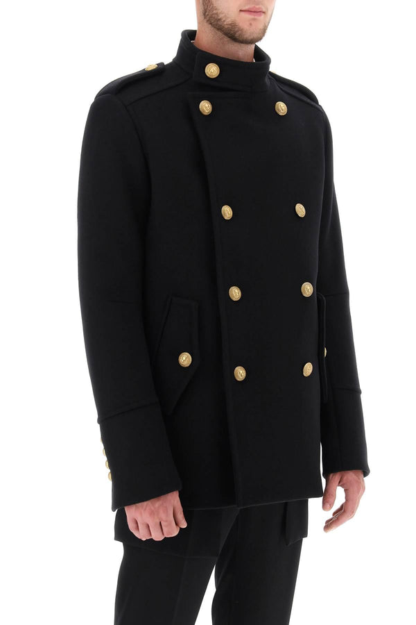 Balmain Black Virgin Wool Jacket - Men - Piano Luigi