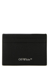 Off-White Black Leather Card Holder - Men - Piano Luigi