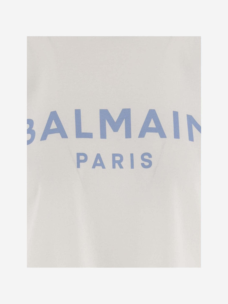 Balmain Cotton Tank Top With Logo - Women - Piano Luigi