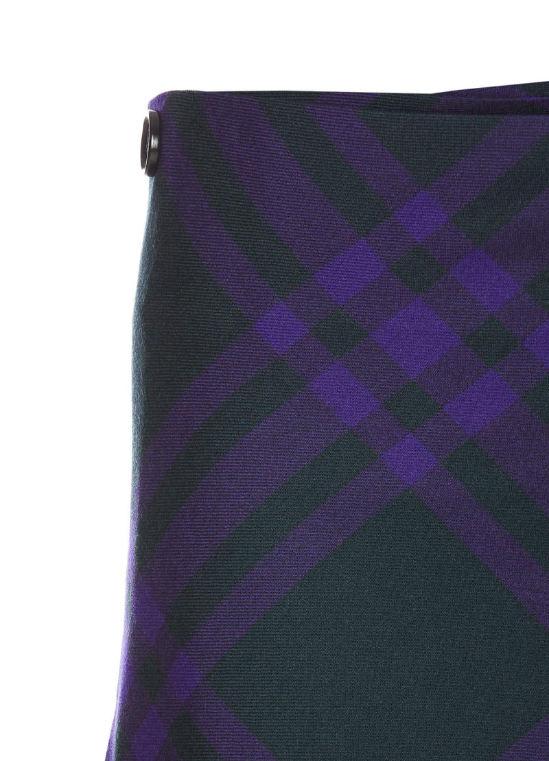 Burberry Check Wool Skirt - Women - Piano Luigi