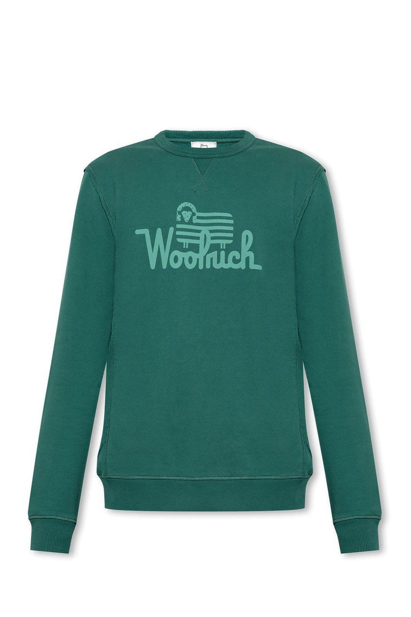 Woolrich Logo Printed Crewneck Sweatshirt - Men - Piano Luigi