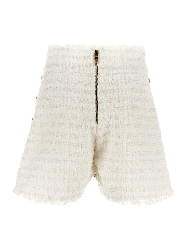 Balmain Flared Tweed Shorts - Women - Piano Luigi