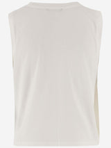 Balmain Cotton Tank Top With Logo - Women - Piano Luigi