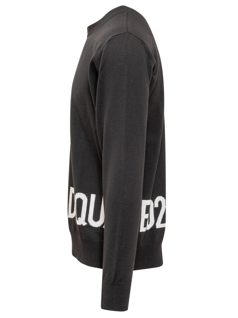 Dsquared2 Black Dsq2 Crewneck Sweater - Men - Piano Luigi