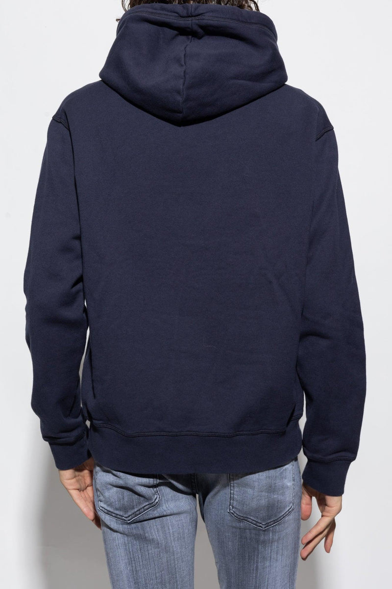 Dsquared2 Navy Blue Hoodie With Logo - Men - Piano Luigi