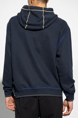 Stone Island Navy Blue Hoodie With Logo - Men - Piano Luigi