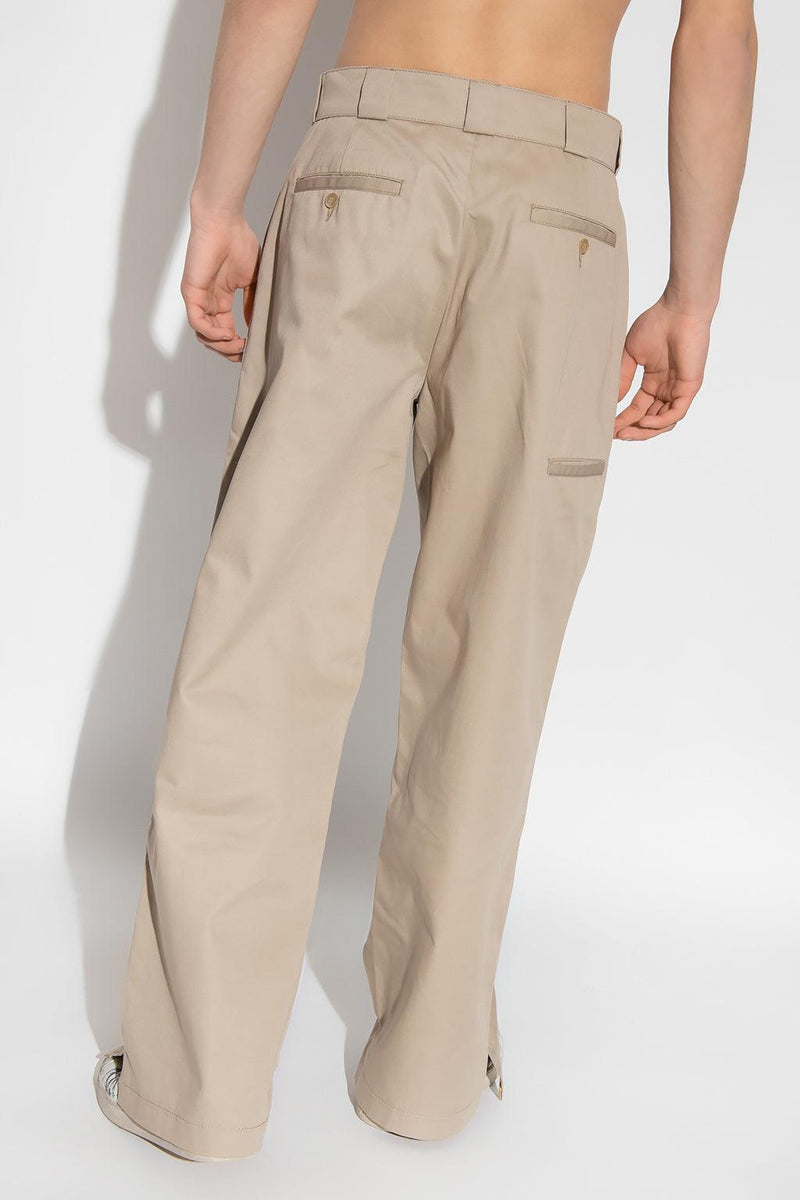 Palm Angels Beige Trousers With Stitching Details - Men - Piano Luigi