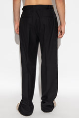 Versace Black Pleat-Front Trousers - Men - Piano Luigi