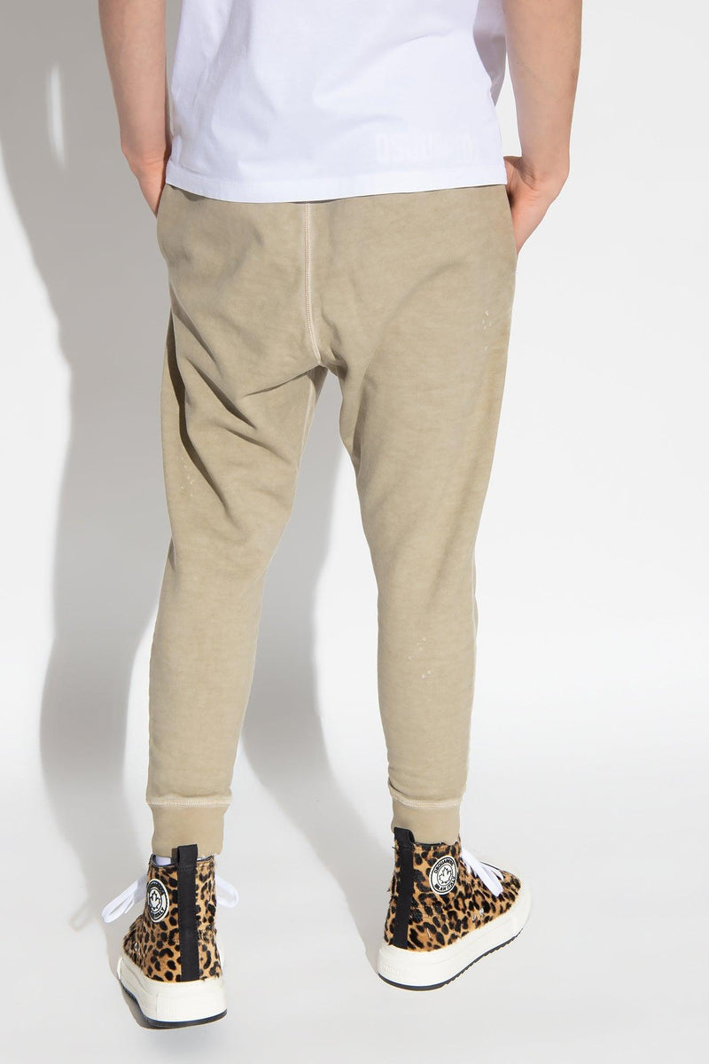 Dsquared2 Beige Sweatpants With Logo - Men - Piano Luigi