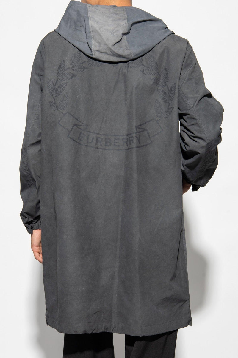 Burberry Grey ‘Cumbria’ Hooded Coat - Men - Piano Luigi