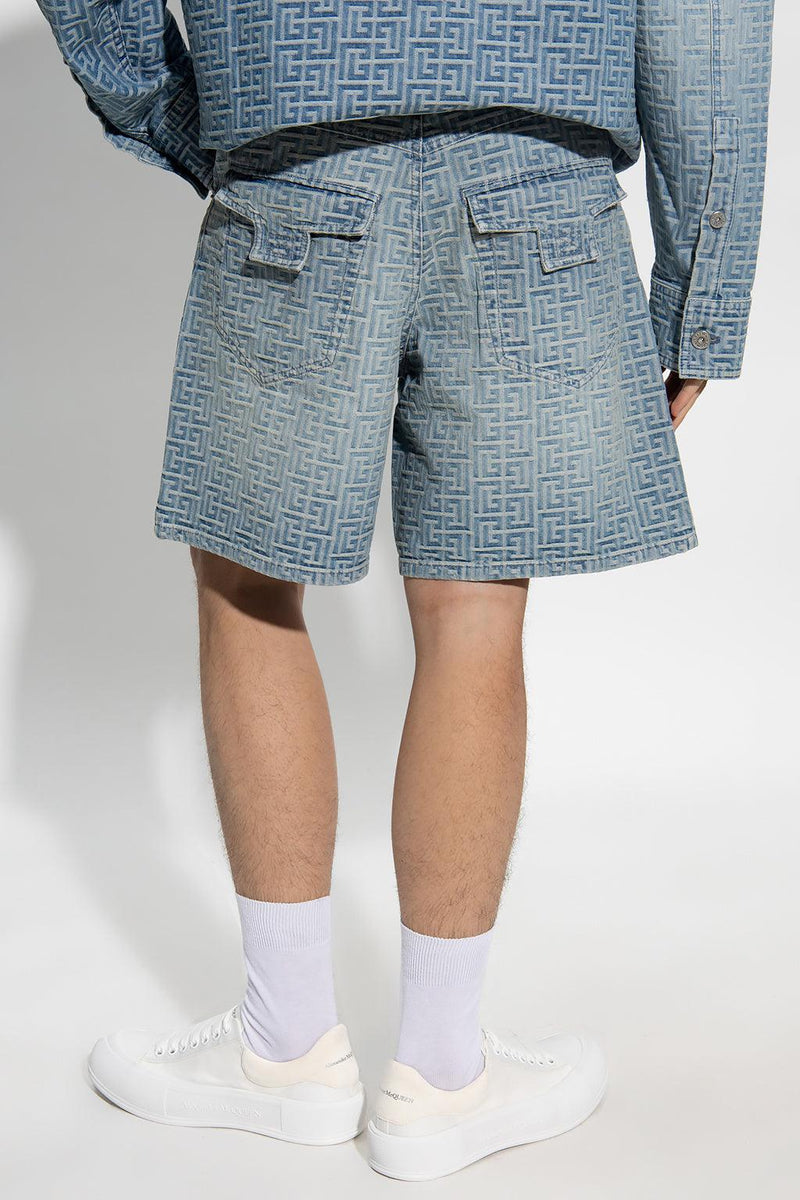 Balmain Blue Denim Shorts - Men - Piano Luigi