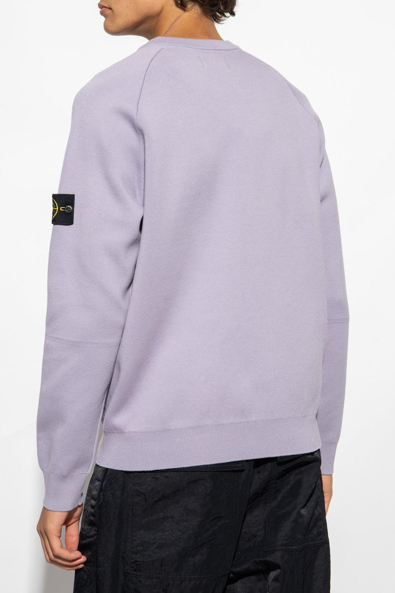 Stone Island Purple Sweater With Logo - Men - Piano Luigi