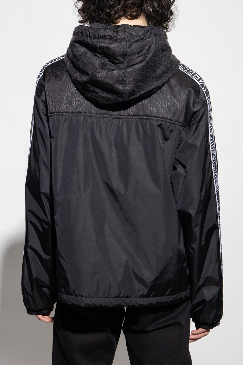 Versace Black Hooded Jacket - Men - Piano Luigi