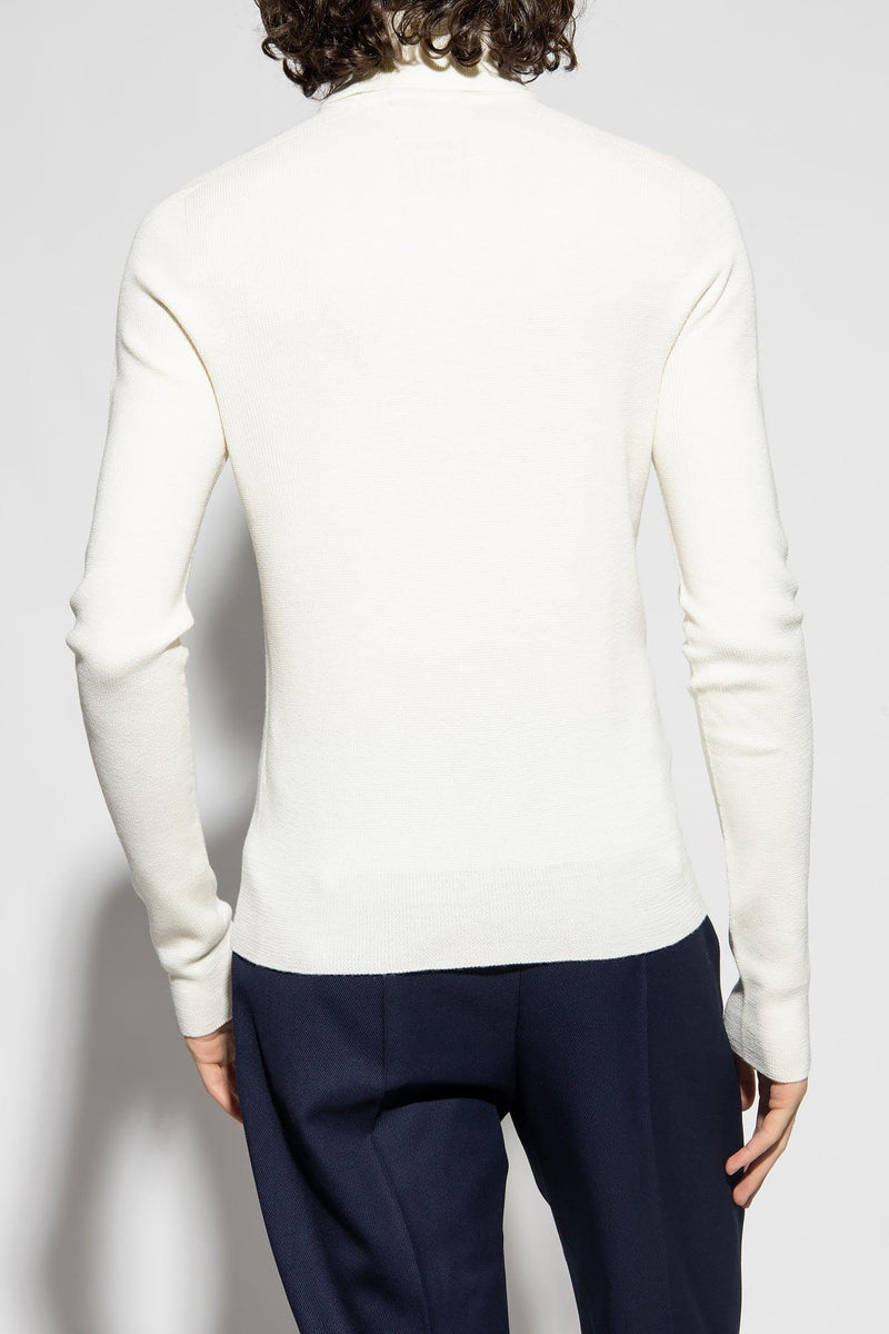 Balmain Cream Wool Turtleneck Sweater - Men - Piano Luigi