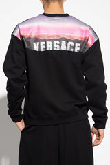 Versace Black Sweatshirt With Logo - Men - Piano Luigi