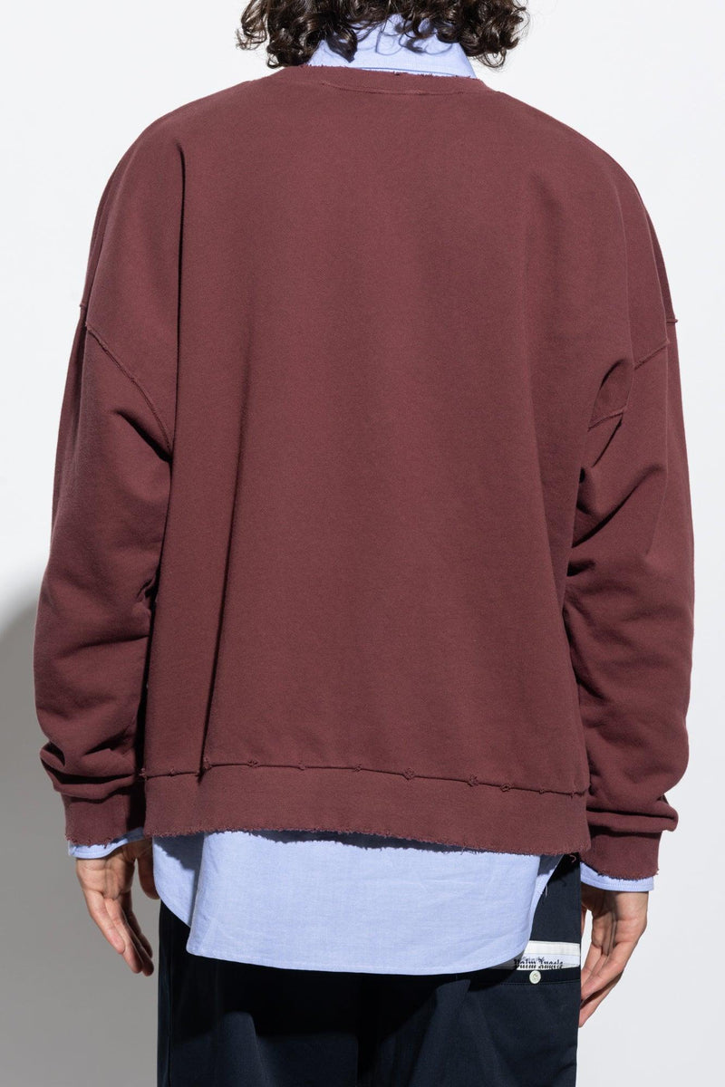 Palm Angels Burgundy Sweatshirt With Logo - Men - Piano Luigi