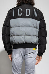 Dsquared2 Black Down Jacket With Reflective Back - Men - Piano Luigi