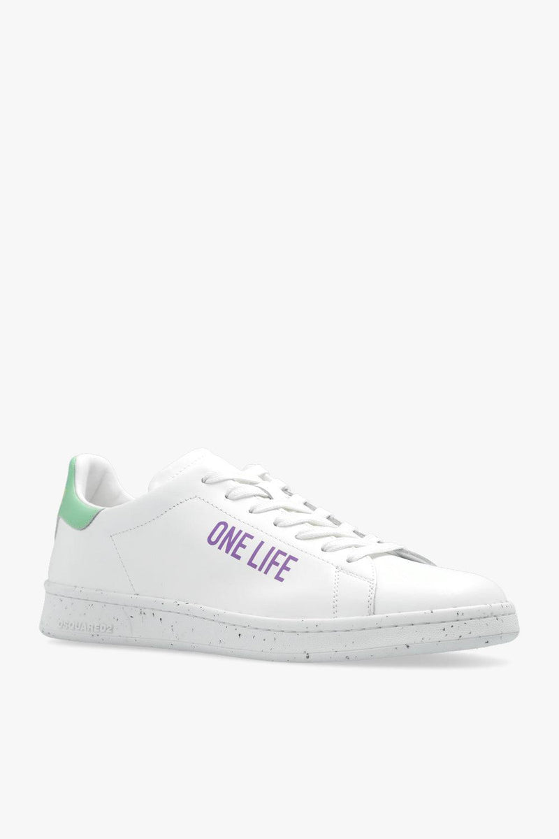 Dsquared2 White ‘One Life One Planet’ Collection Sneakers - Men - Piano Luigi