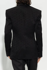 Balmain Black Blazer With Monogram - Men - Piano Luigi