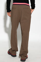 Balmain Brown Monogrammed Trousers - Men - Piano Luigi