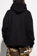 Palm Angels Black Hoodie With Logo - Men - Piano Luigi