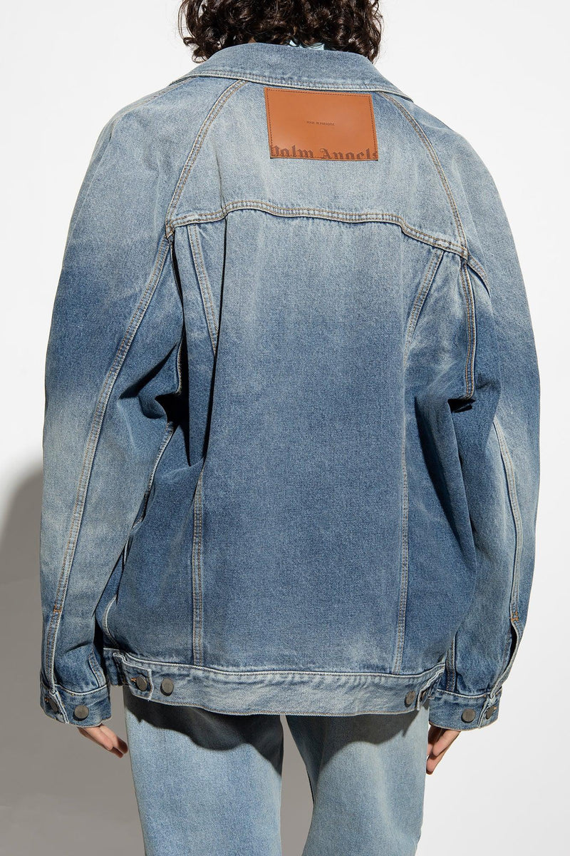 Palm Angels Blue Denim Jacket - Men - Piano Luigi