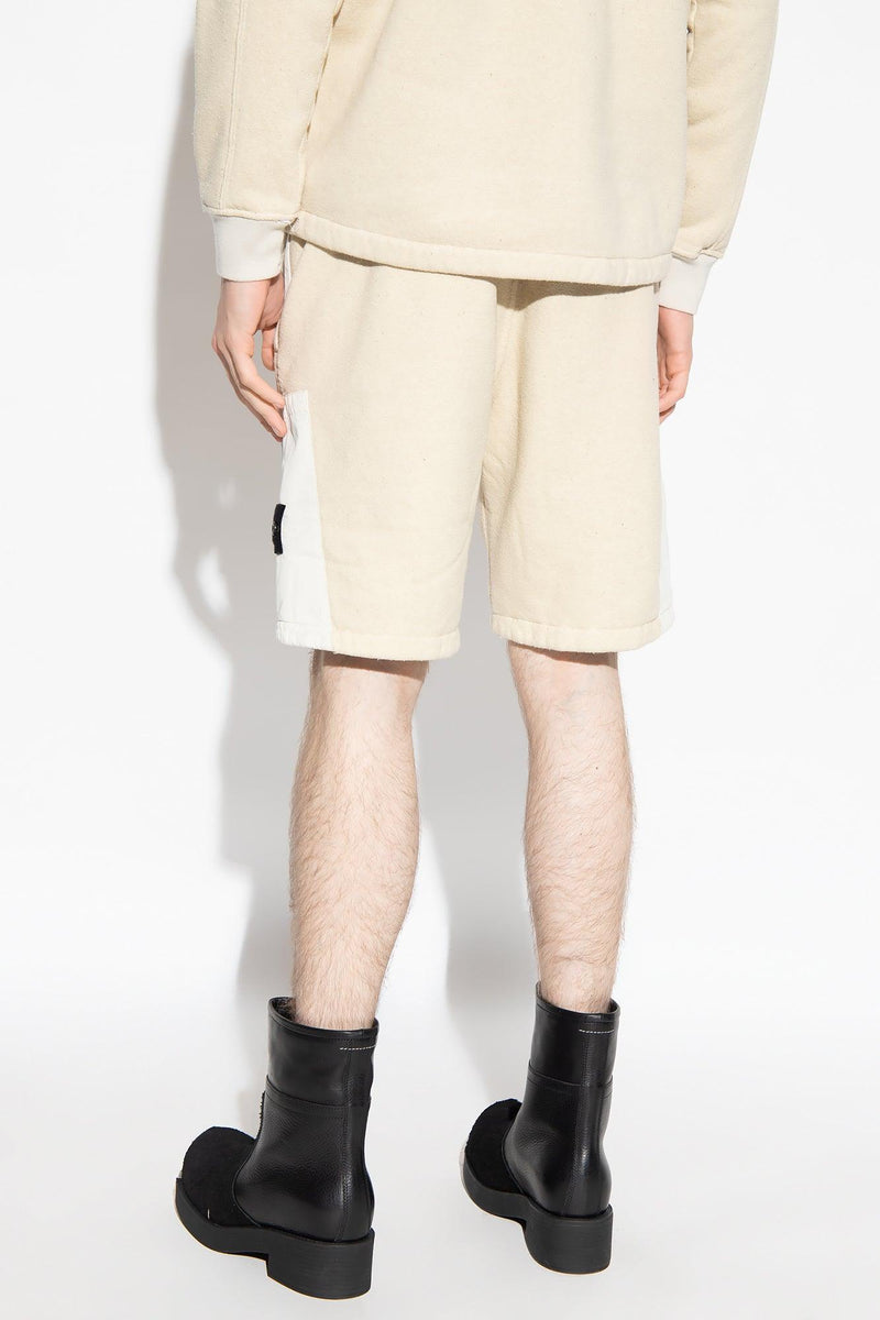 Stone Island Beige Shorts With Logo - Men - Piano Luigi