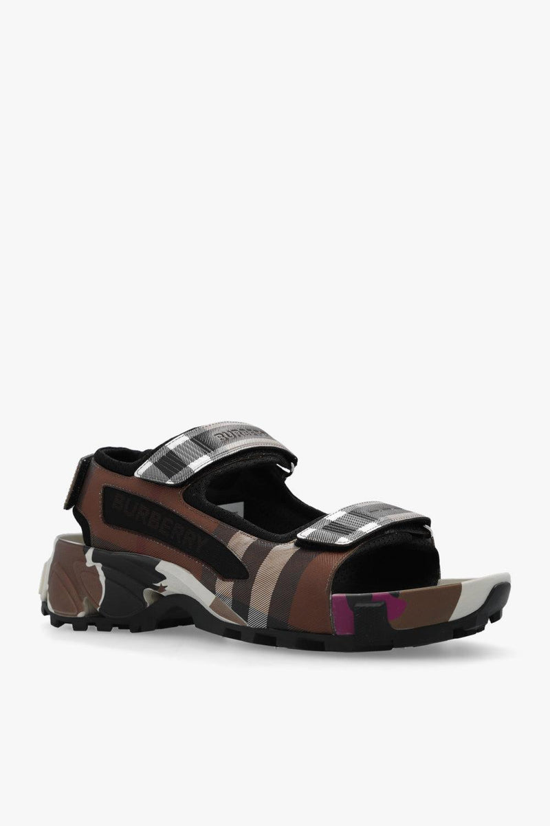 Burberry Brown Patterned Sandals - Men - Piano Luigi