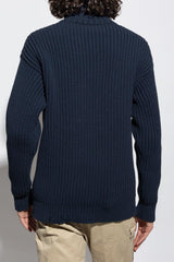 Dsquared2 Navy Blue Sweater With Double Collar - Men - Piano Luigi