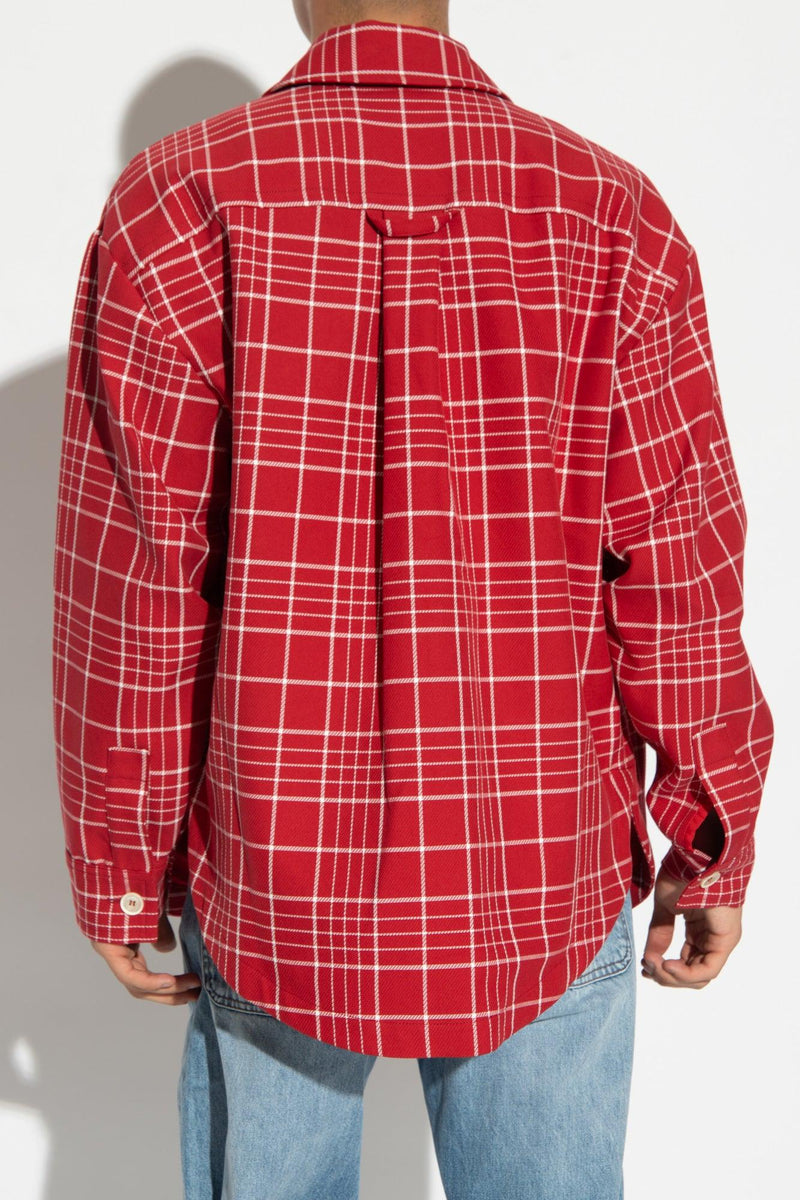 Jacquemus Red ‘Montagne’ Checked Jacket - Men - Piano Luigi