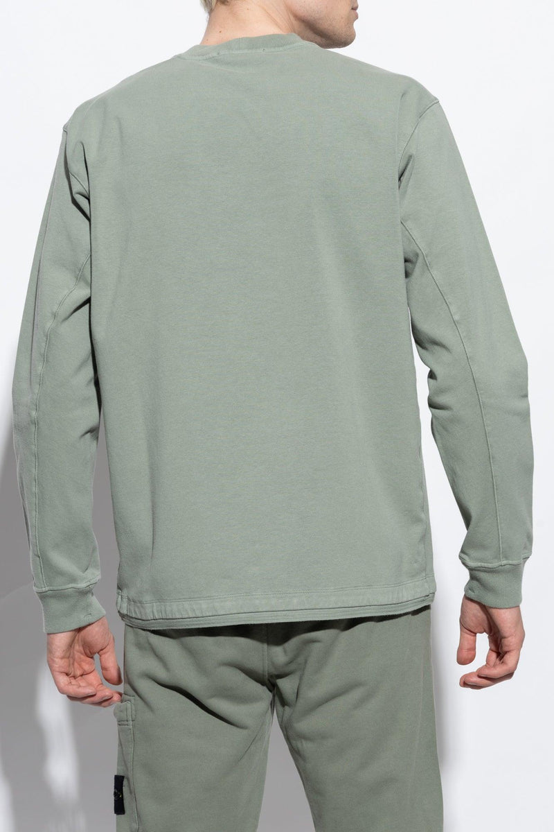 Stone Island Green Sweatshirt With Logo - Men - Piano Luigi