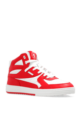 Palm Angels Red High-Top Sneakers With Logo - Men - Piano Luigi