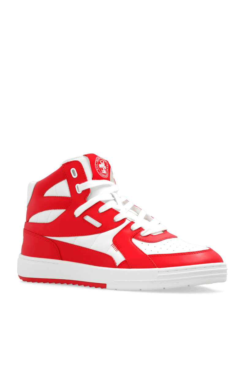 Palm Angels Red High-Top Sneakers With Logo - Men - Piano Luigi