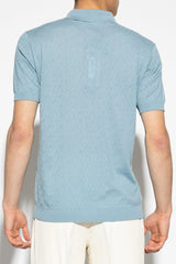 Versace Light Blue La Greca Polo Shirt - Men - Piano Luigi