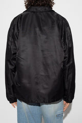 Palm Angels Black Jacket With Logo - Men - Piano Luigi