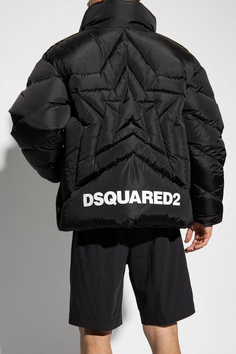 Dsquared2 Black Jacket With Standing Collar - Men - Piano Luigi