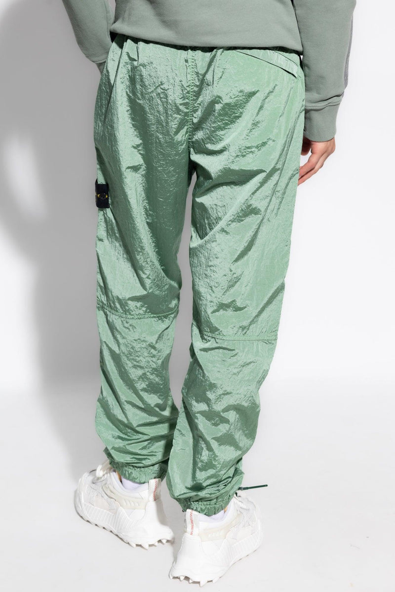 Stone Island Green Track Pants With Logo - Men - Piano Luigi