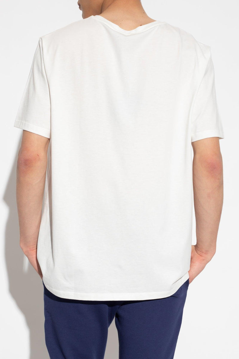 Balmain White T-Shirt With Monogram - Men