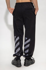 Off-White Black Sweatpants With Logo - Men - Piano Luigi