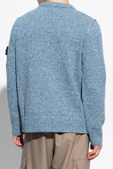 Stone Island Blue Sweater With Logo - Men - Piano Luigi