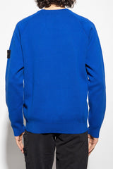 Stone Island Blue Sweater With Logo - Men - Piano Luigi