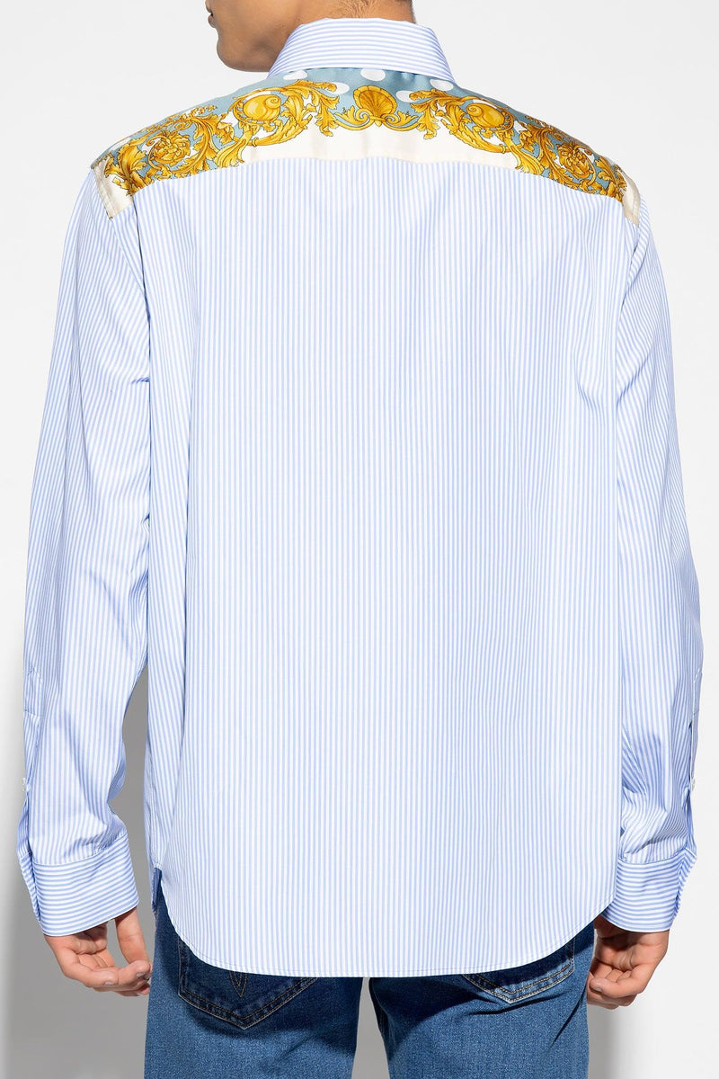 Versace Blue Striped Shirt - Men - Piano Luigi