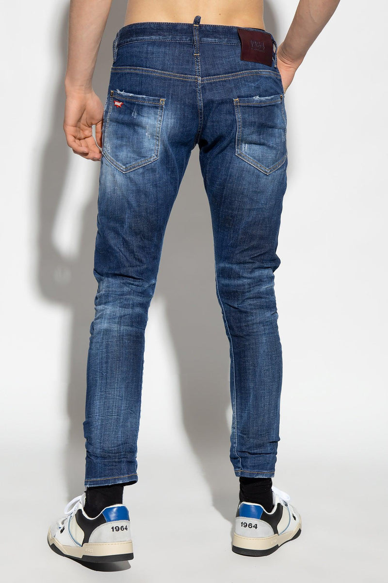 Dsquared2 Navy Blue ‘Sexy Twist’ Jeans - Men - Piano Luigi