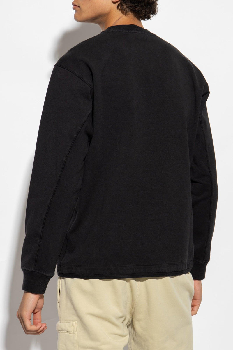 Stone Island Black Sweatshirt With Logo - Men - Piano Luigi