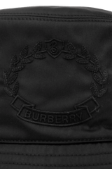 Burberry Black Bucket Hat With Logo - Men - Piano Luigi